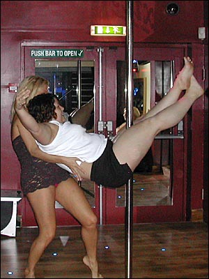 Excuse me ladies, ah can you tell me where the pink condoms are?