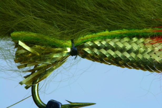 Tie In Point. At Rear of Shank for Rabbit Strip 