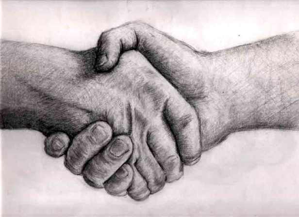Handshake by Hourglassthorne on Deviantart