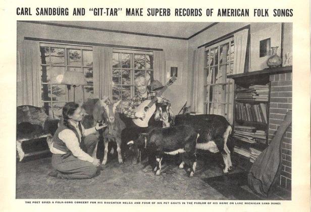 sanburg singing to goats