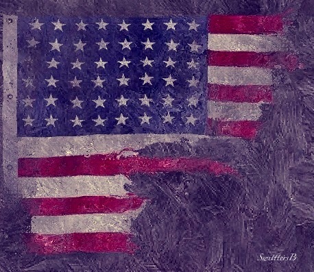 DDay US Flag Normady tattered SwittersB