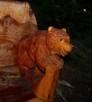 little bear-smiling bear-wood carving-photography-East L.-Oregon-SwittersB
