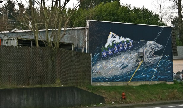 fish, wall, painting, art, mountain, Portland, SwittersB (1 of 1)