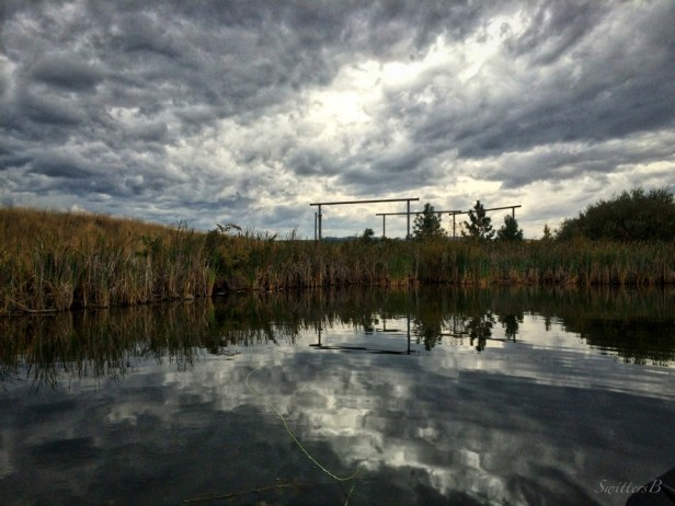 reflection-lake-fly line-Oregon-SwittersB-brooding clouds